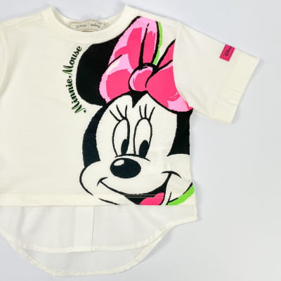 Conjunto Infantil Blusa Minnie Disney & Short Saia Verde Animê