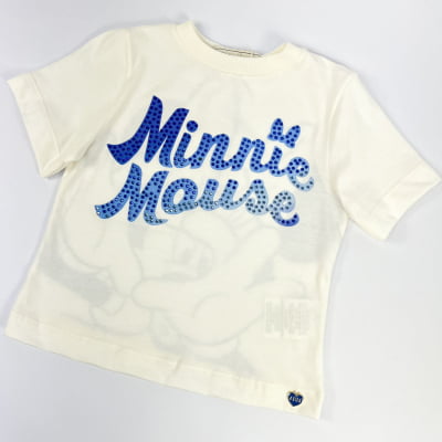 Conjunto Infantil Blusa Minnie e Short Saia Laço Azul Animê