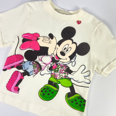 Conjunto Infantil Mickey e Minnie Jeans Animê