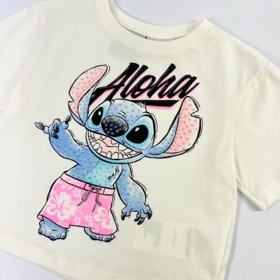 Conjunto Infantil Momi Aloha Stitch Disney