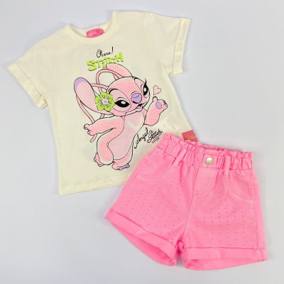  Conjunto Infantil Momi Angel & Stitch Disney 