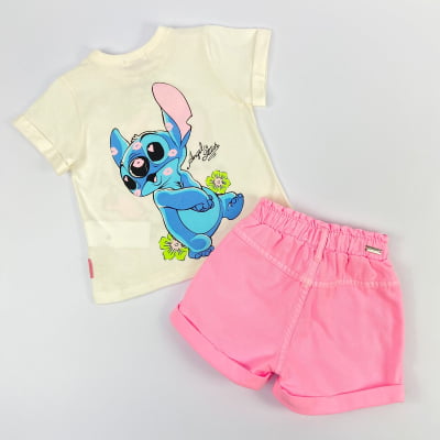  Conjunto Infantil Momi Angel & Stitch Disney 