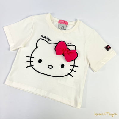 Blusa Infantil Momi Hello Kitty Laço 3D