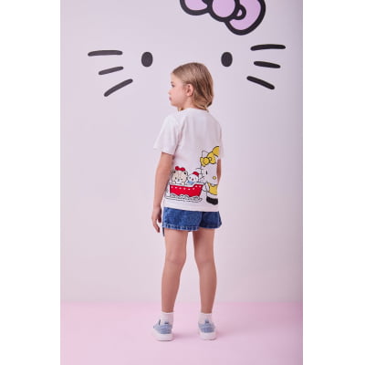 Blusa Infantil Momi Hello Kitty Christmas Strass