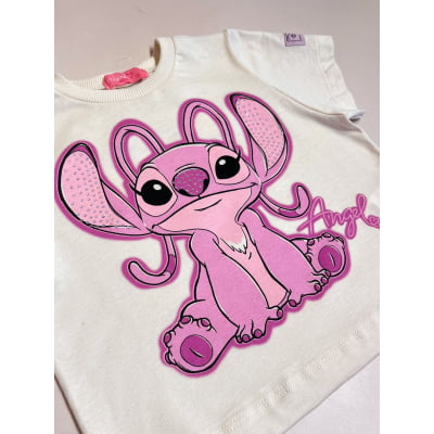 Conjunto Infantil Angel Disney e Saia Balonê Momi