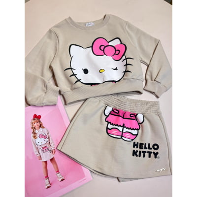 Conjunto Infantil Moletom Hello Kitty Momi 