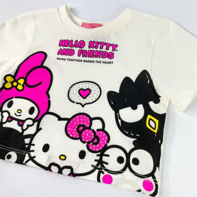 Conjunto Infantil Momi Blusa Hello Kitty And Friends & Saia de Tule Pink