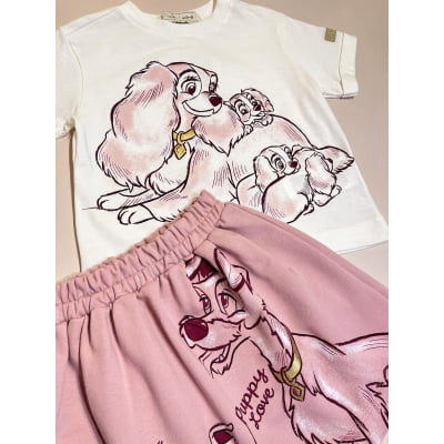 Conjunto Infantil Puppy Love Disney Animê 