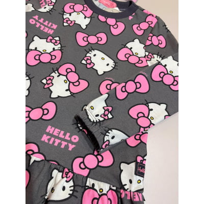 Vestido Infantil Hello Kitty Laços Momi 