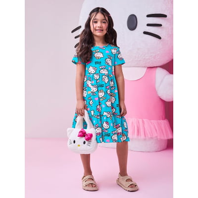 Vestido Infantil Momi Blue Colors Hello Kitty