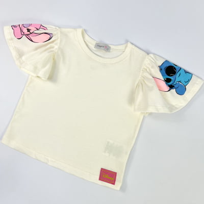 Salopete Infantil Momi Jeans Stitch com Blusa