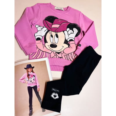 Conjunto Infantil Minnie Cowgirl Animê
