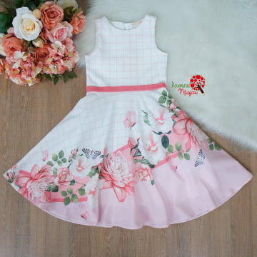 Vestido de Festa Infantil Floral Fluído Kids Petit Cherie Vestido de Festa Infantil Floral Fluído Kids Petit Cherie