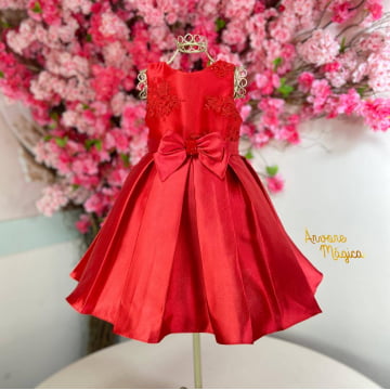Vestido de Festa Infantil Luxo Vermelho Petit Cherie Vestido de Festa Infantil Luxo Vermelho Petit Cherie