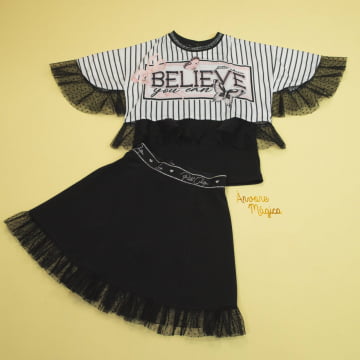 Conjunto Infantil 3 Peças Believe Petit Cherie Conjunto Infantil 3 Peças Believe Petit Cherie