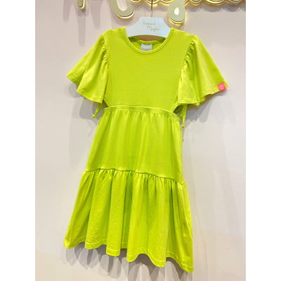 Vestido Infantil Momi Zoe Verde Limão