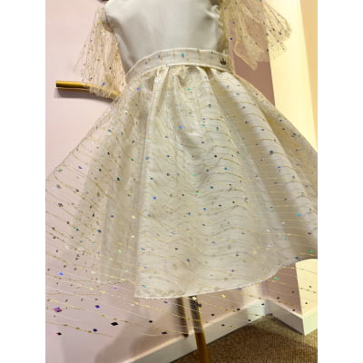 Vestido de Festa Infantil Amarelo Candy Brilhos Málagah