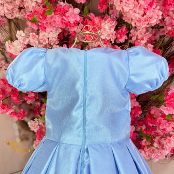 Vestido de Festa Infantil Azul Glamour Kids Petit Cherie