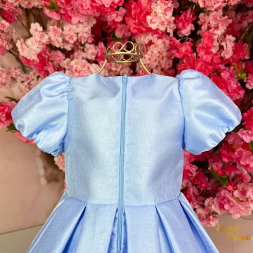 Vestido de Festa Infantil Azul Glamour Petit Cherie