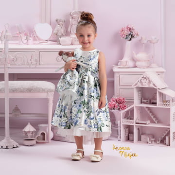 Vestido de Festa Infantil Borboletas 3D Barra de Tule Petit Cherie Vestido de Festa Infantil Borboletas 3D Barra de Tule Petit Cherie