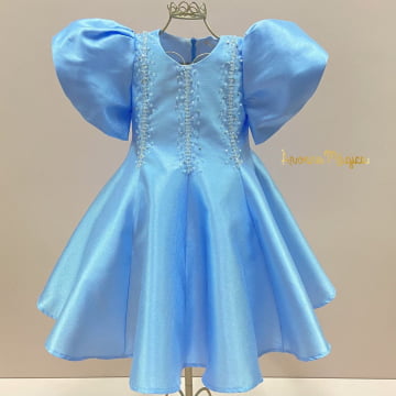  Vestido de Festa Infantil Cinderela Luxo Petit Cherie