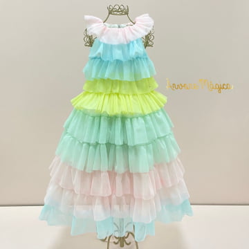 Vestido de Festa Infantil Elegance Candy Colors Petit Cherie