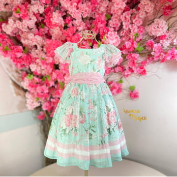 Vestido de Festa Infantil Fluído Jardim Encantado Petit Cherie Vestido de Festa Infantil Fluído Jardim Encantado Petit Cherie