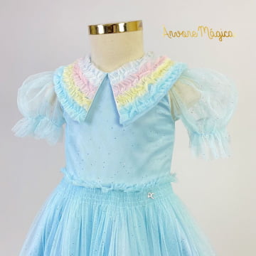 Vestido de Festa Infantil Glamour Candy Colors Petit Cherie