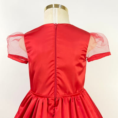 Vestido de Festa Infantil Glamour Vermelho