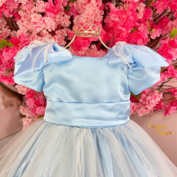 Vestido de Festa Infantil Luxo Cinderela Kopela