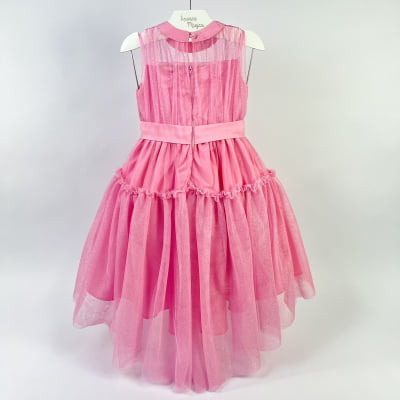 Vestido de Festa Infantil Málagah Rosa Glamour 