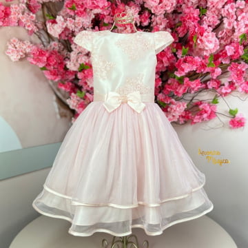 Vestido de Festa Infantil Rosa Tule Kids Petit Cherie Vestido de Festa Infantil Rosa Tule Kids Petit Cherie