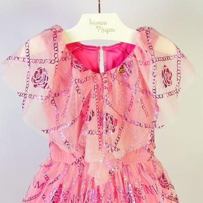 Vestido Infantil Tule Dolce Animê