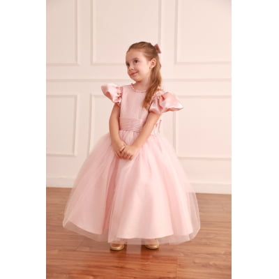 Vestido de Festa Infantil Luxo Rosê Clássic
