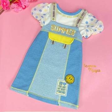 Vestido Infantil Summer 2 Peças Petit Cherie Vestido Infantil Summer 2 Peças Petit Cherie