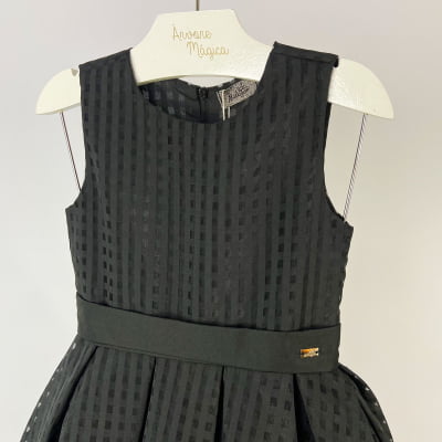 Vestido Infantil Málagah Preto Organza