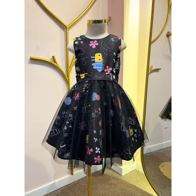 Vestido Infantil Abelhinhas Málagah