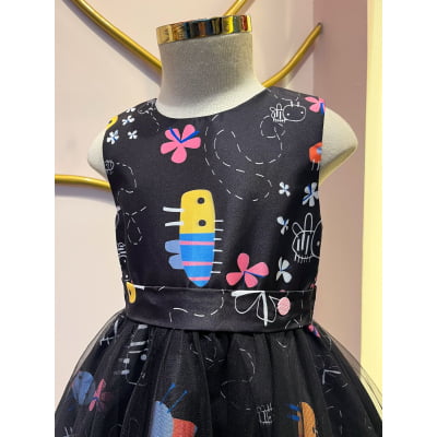 Vestido Infantil Abelhinhas Málagah