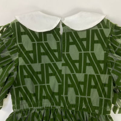 Vestido Infantil Animê Verde Tule Golinha 