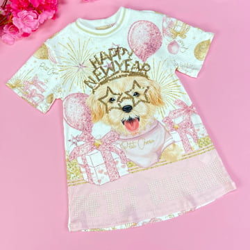 Vestido Infantil Happy New Year Petit Cherie Vestido Infantil Happy New Year Petit Cherie