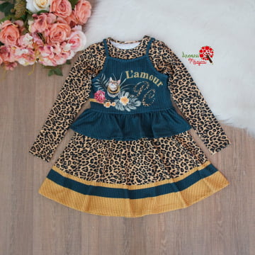 Vestido Infantil L’amour Oncinha Petit Cherie Vestido Infantil L’amour Oncinha Petit Cherie