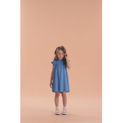 Vestido Infantil Málagah Azul 