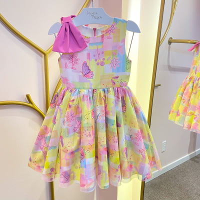 Vestido Infantil Málagah Borboletas 