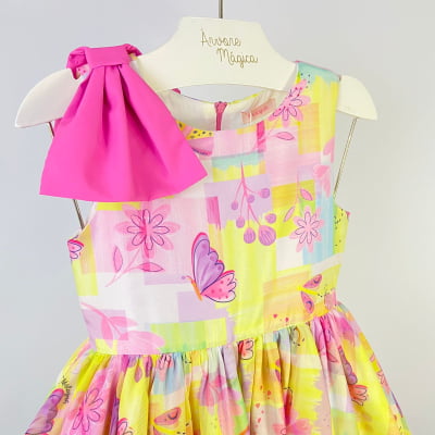 Vestido Infantil Málagah Borboletas 