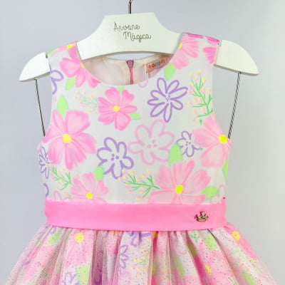 Vestido Infantil Málagah Floral Primavera