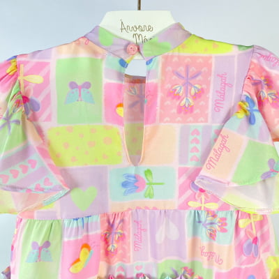 Vestido Infantil Málagah Flores Soltinho