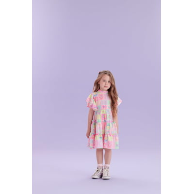 Vestido Infantil Málagah Flores Soltinho