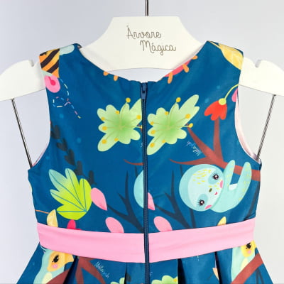 Vestido Infantil Málagah Floresta Encantada