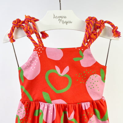 Vestido Infantil Málagah Love Maçãzinhas 