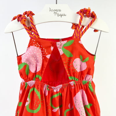 Vestido Infantil Málagah Love Maçãzinhas 